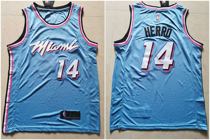 Heat 14 Tyler Herro Light Blue Nike City Edition Swingman Jersey,We sell and wholesale Heat 14 Tyler Herro Light Blue Nike City Edition Swingman Jersey on line form chian!